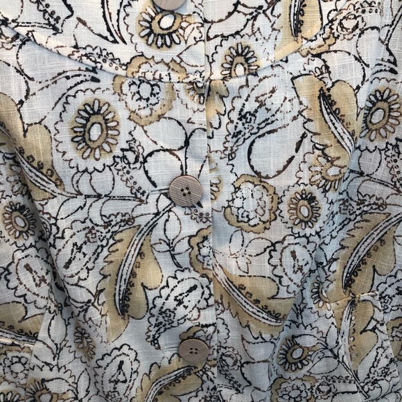 J. Jill | linen floral blazer size small - Picture 4 of 4